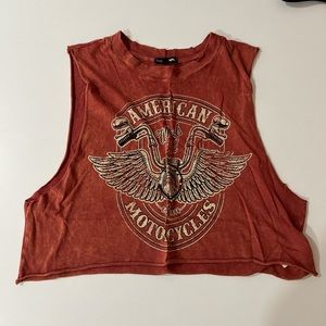 Motorcycle Crop T shirt